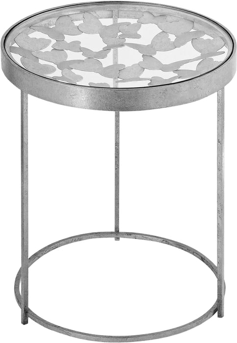 Butterfly Silver End Table - Furniture Stars (Chicago, IL)