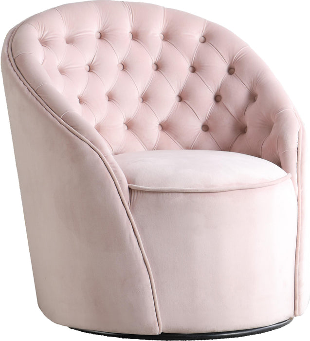 Alessio Pink Velvet Accent Chair - Furniture Stars (Chicago, IL)