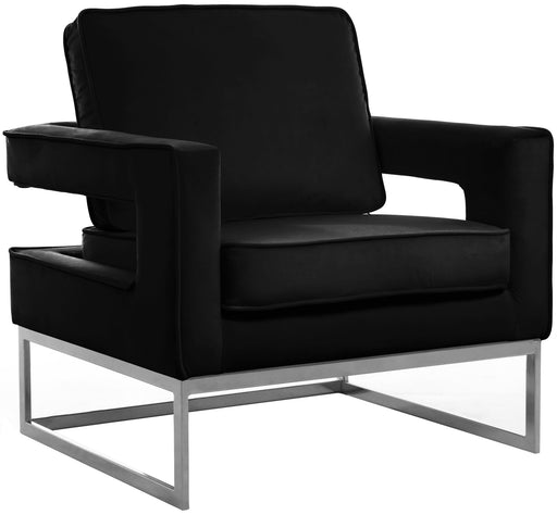 Noah Black Velvet Accent Chair - Furniture Stars (Chicago, IL)