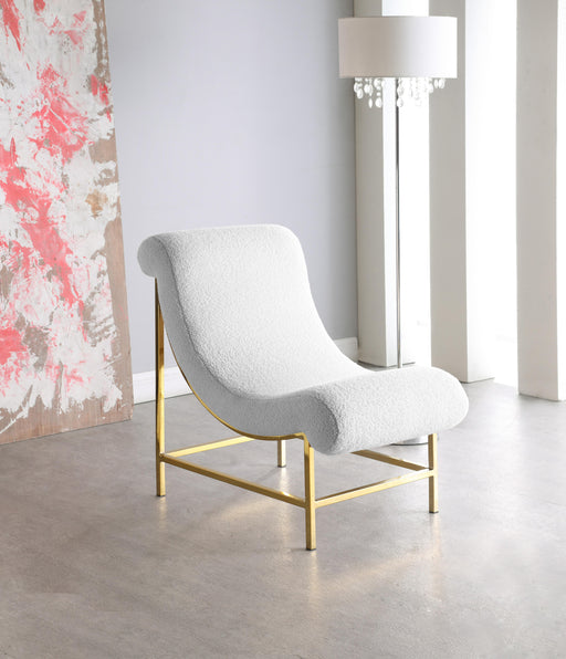 Nube White Faux Sheepskin Fur Accent Chair - Furniture Stars (Chicago, IL)