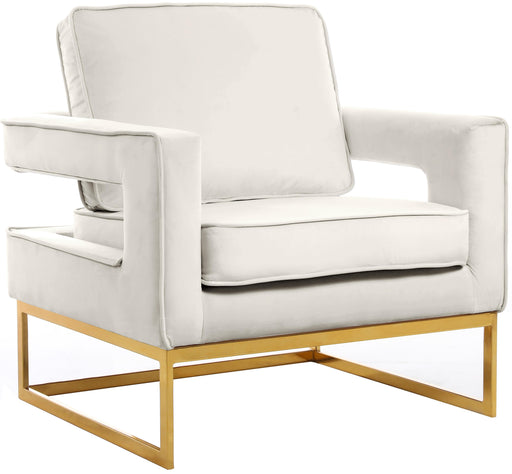 Noah Cream Velvet Accent Chair - Furniture Stars (Chicago, IL)