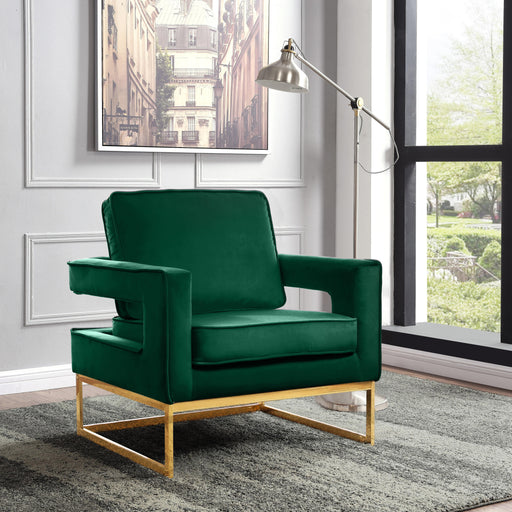 Noah Green Velvet Accent Chair - Furniture Stars (Chicago, IL)