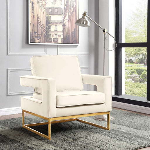 Noah Cream Velvet Accent Chair - Furniture Stars (Chicago, IL)