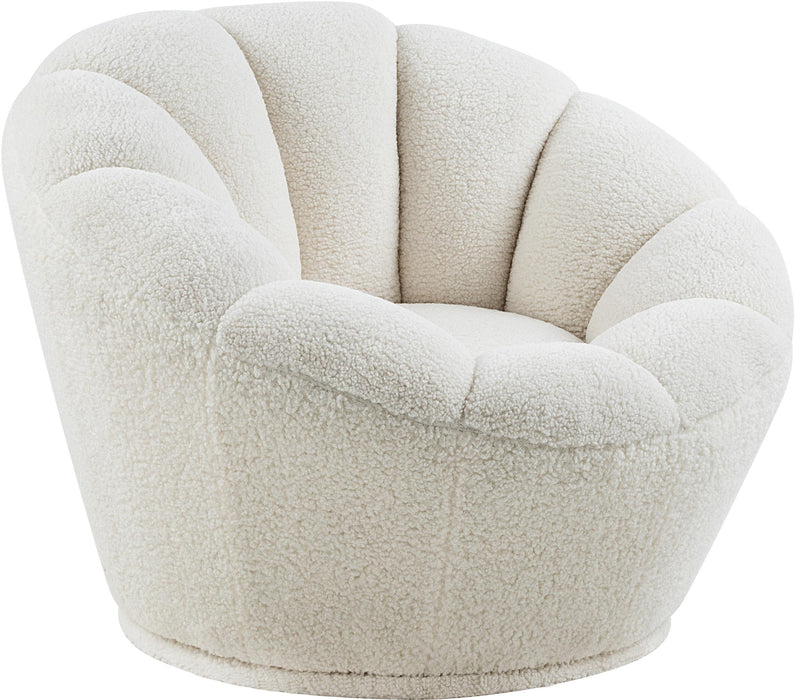 Dream White Faux Sheepskin Fur Accent Chair - Furniture Stars (Chicago, IL)