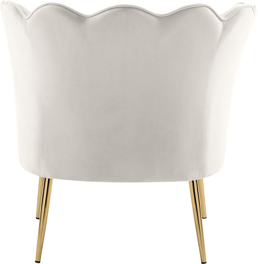 Jester Cream Velvet Accent Chair - Furniture Stars (Chicago, IL)
