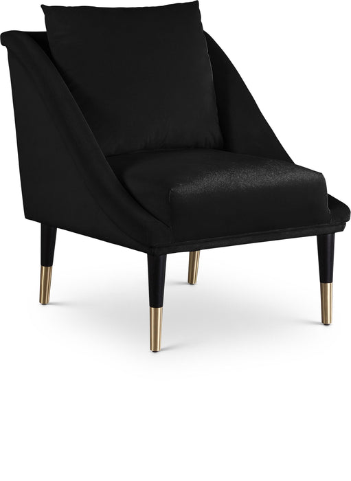 Elegante Black Velvet Accent Chair - Furniture Stars (Chicago, IL)
