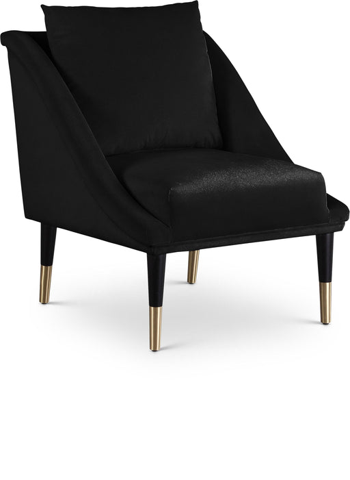 Elegante Black Velvet Accent Chair - Furniture Stars (Chicago, IL)