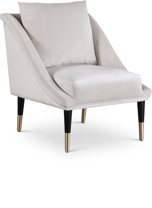 Elegante Cream Velvet Accent Chair - Furniture Stars (Chicago, IL)