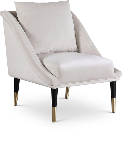 Elegante Cream Velvet Accent Chair - Furniture Stars (Chicago, IL)