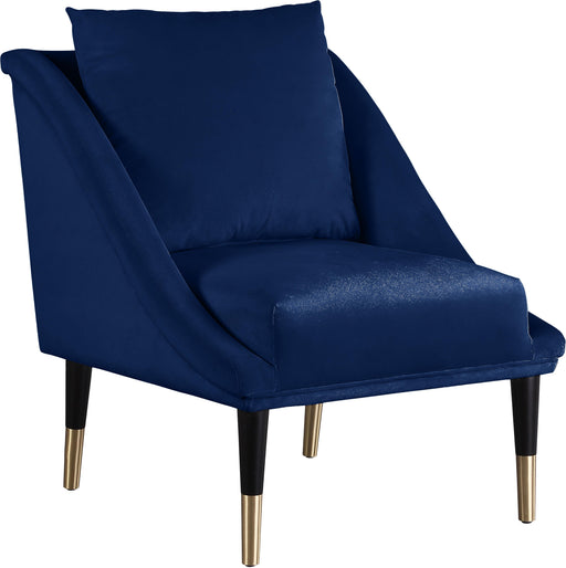 Elegante Navy Velvet Accent Chair - Furniture Stars (Chicago, IL)
