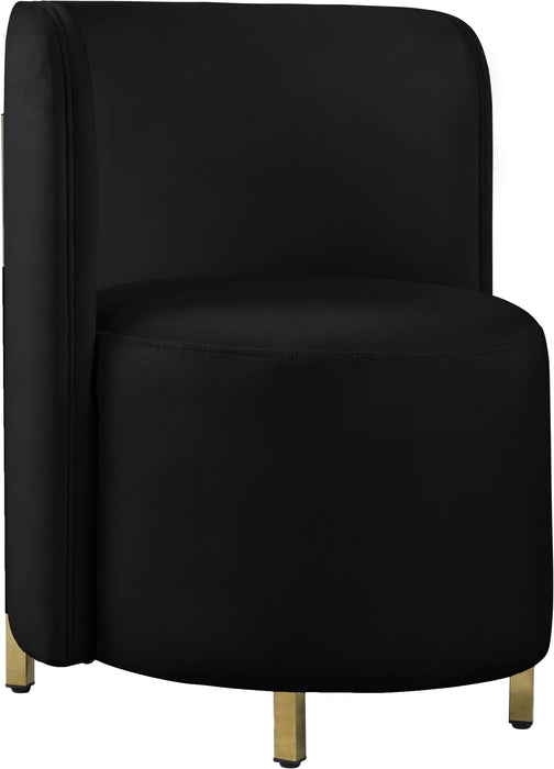 Rotunda Black Velvet Accent Chair - Furniture Stars (Chicago, IL)