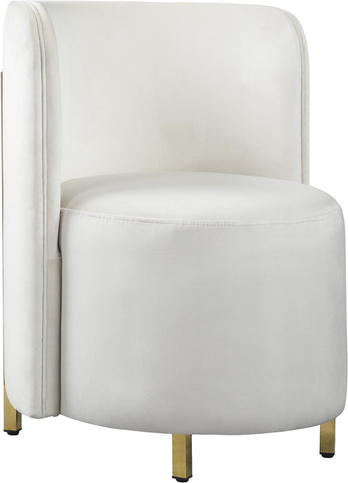 Rotunda Cream Velvet Accent Chair - Furniture Stars (Chicago, IL)
