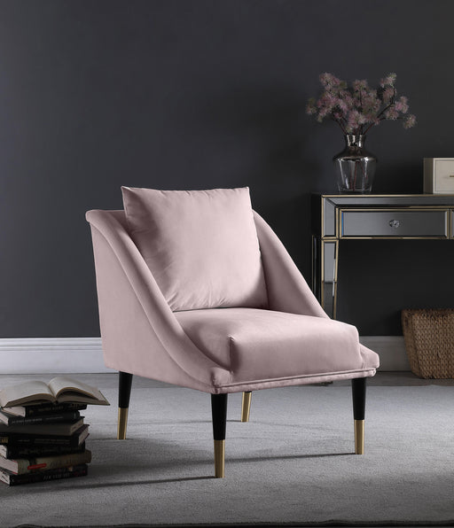 Elegante Pink Velvet Accent Chair - Furniture Stars (Chicago, IL)