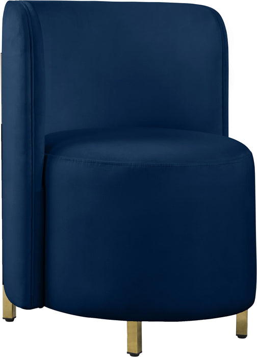 Rotunda Navy Velvet Accent Chair - Furniture Stars (Chicago, IL)