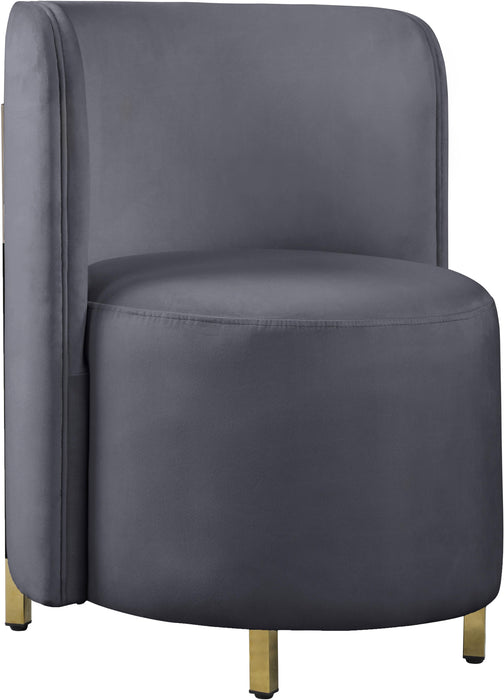 Rotunda Grey Velvet Accent Chair - Furniture Stars (Chicago, IL)