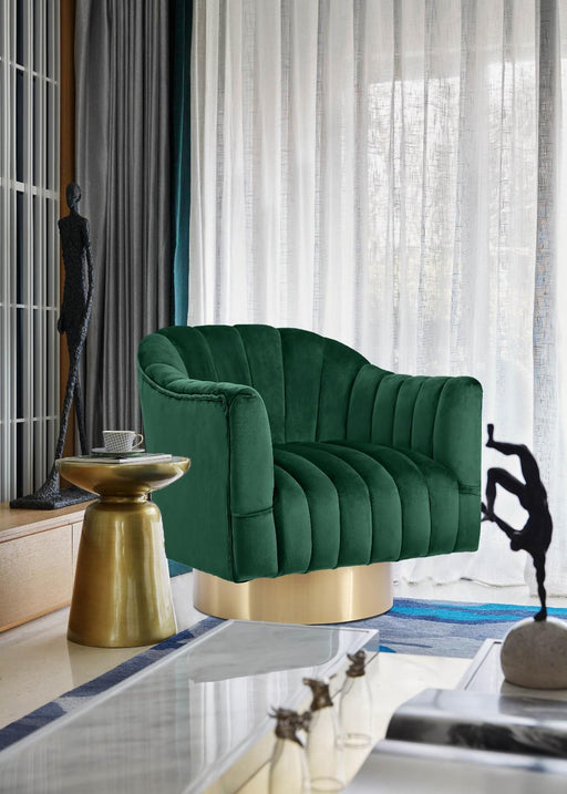Farrah Green Velvet Accent Chair - Furniture Stars (Chicago, IL)