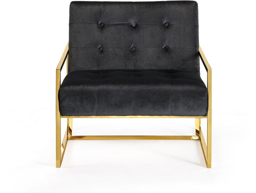 Pierre Black Velvet Accent Chair - Furniture Stars (Chicago, IL)