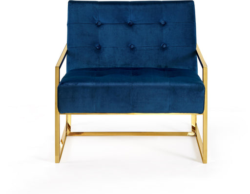 Pierre Navy Velvet Accent Chair - Furniture Stars (Chicago, IL)