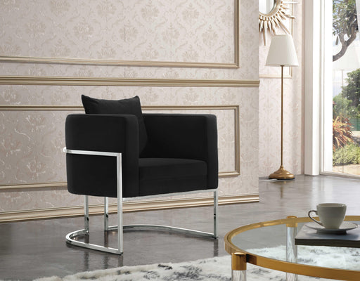 Pippa Black Velvet Accent Chair - Furniture Stars (Chicago, IL)