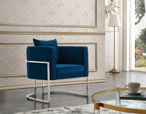 Pippa Navy Velvet Accent Chair - Furniture Stars (Chicago, IL)