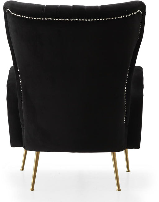 Opera Black Velvet Accent Chair - Furniture Stars (Chicago, IL)