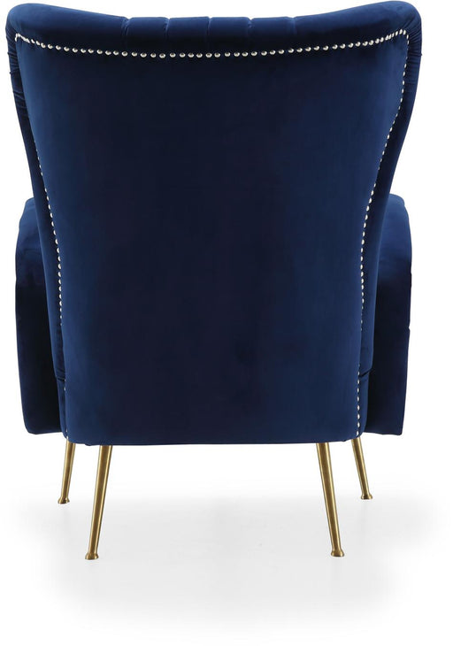 Opera Navy Velvet Accent Chair - Furniture Stars (Chicago, IL)