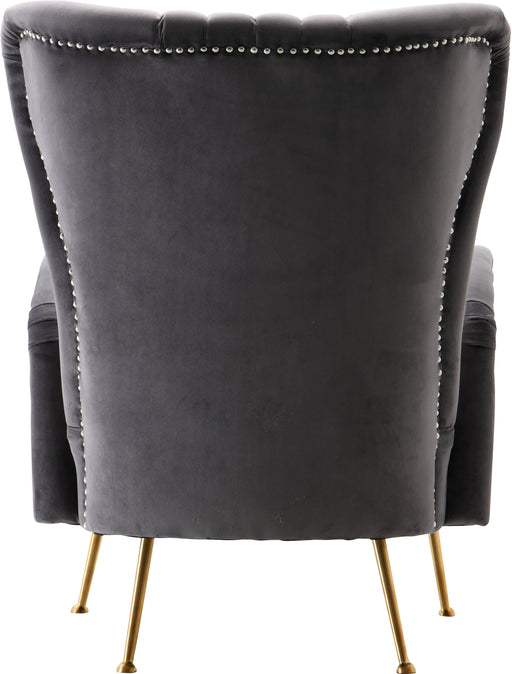 Opera Grey Velvet Accent Chair - Furniture Stars (Chicago, IL)