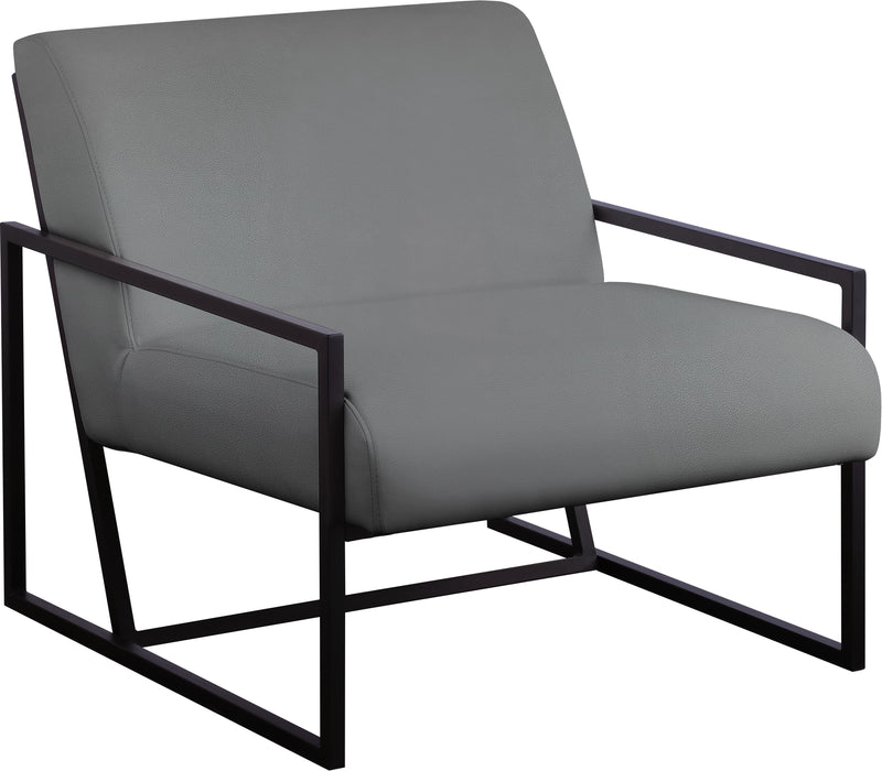 Industry Grey Faux Leather Accent Chair - Furniture Stars (Chicago, IL)