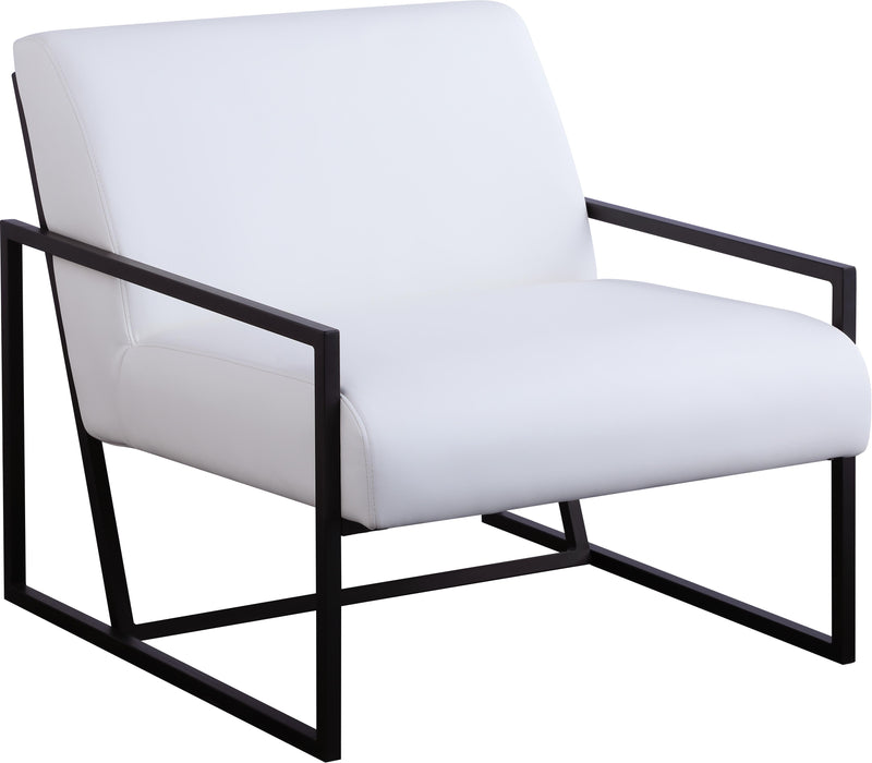 Industry White Faux Leather Accent Chair - Furniture Stars (Chicago, IL)