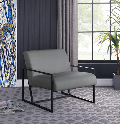 Industry Grey Faux Leather Accent Chair - Furniture Stars (Chicago, IL)