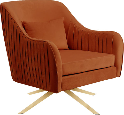 Paloma Cognac Velvet Accent Chair - Furniture Stars (Chicago, IL)