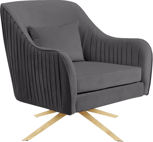 Paloma Grey Velvet Accent Chair - Furniture Stars (Chicago, IL)
