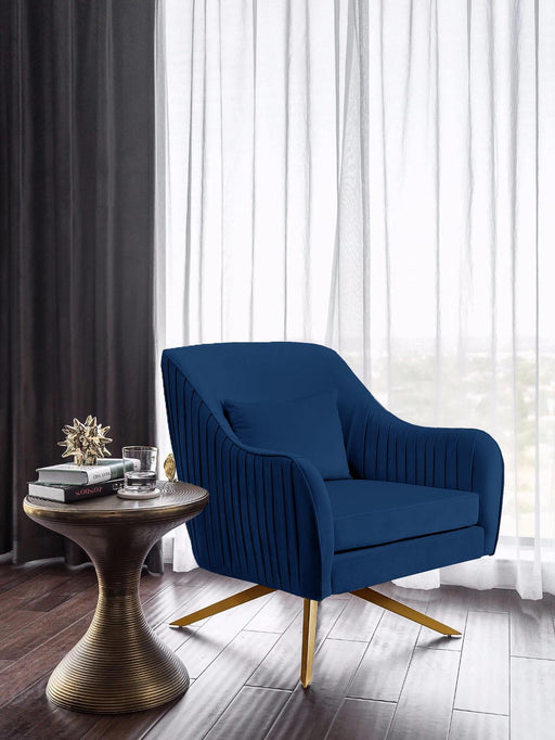 Paloma Navy Velvet Accent Chair - Furniture Stars (Chicago, IL)