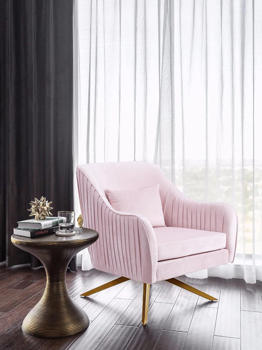 Paloma Pink Velvet Accent Chair - Furniture Stars (Chicago, IL)