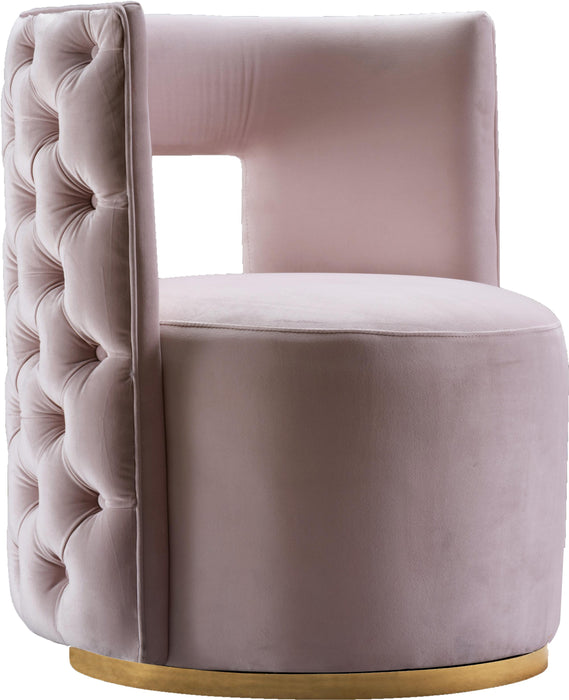 Theo Pink Velvet Accent Chair - Furniture Stars (Chicago, IL)