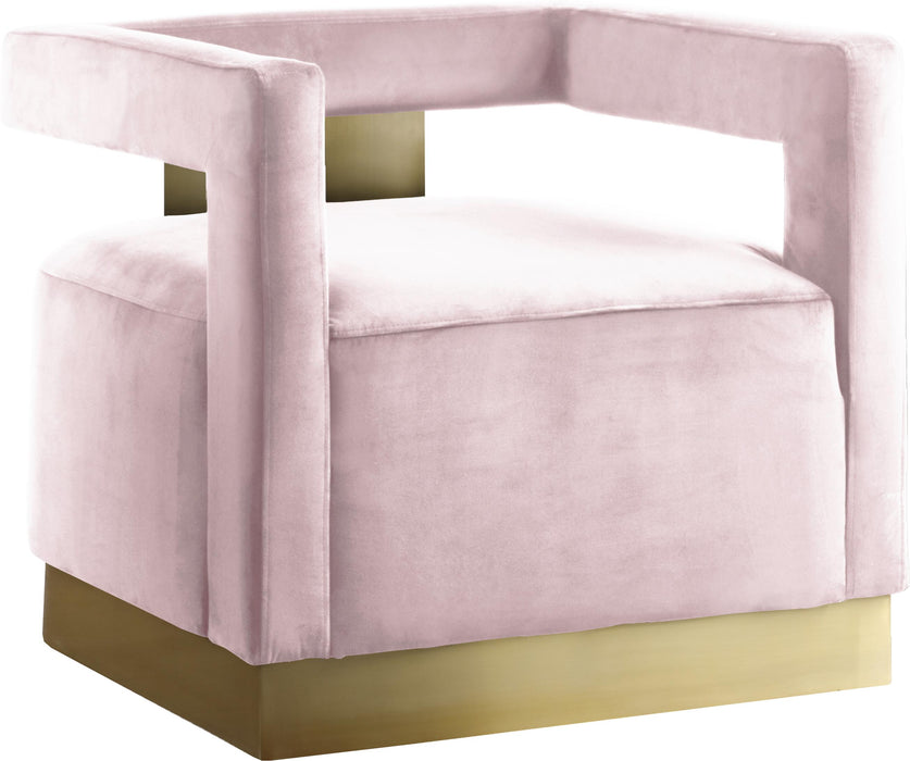 Armani Pink Velvet Accent Chair - Furniture Stars (Chicago, IL)