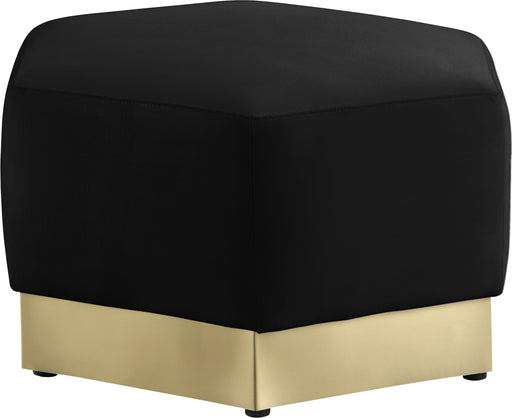 Marquis Black Velvet Ottoman - Furniture Stars (Chicago, IL)