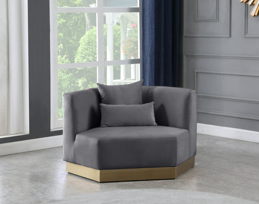Marquis Grey Velvet Chair - Furniture Stars (Chicago, IL)