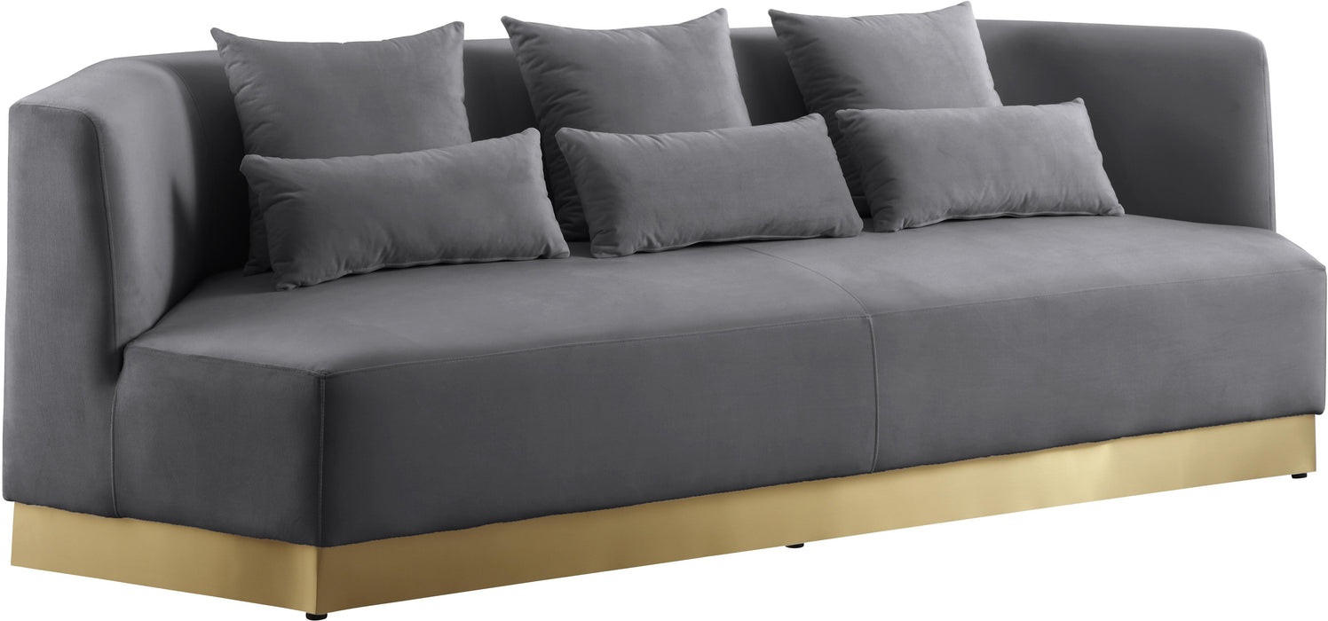 Marquis Grey Velvet Sofa - Furniture Stars (Chicago, IL)