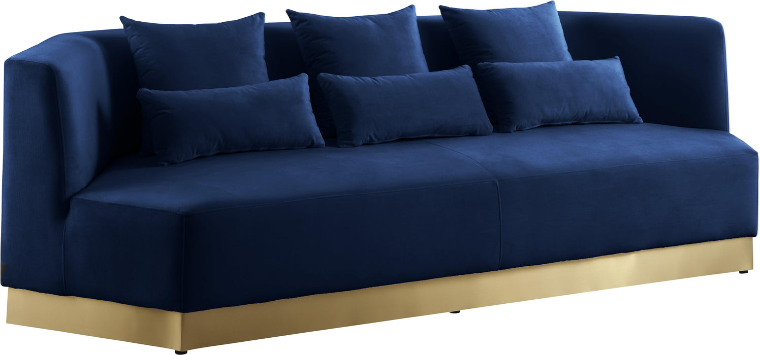 Marquis Navy Velvet Sofa - Furniture Stars (Chicago, IL)