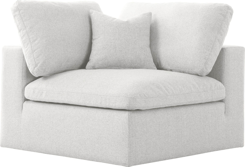 Serene Cream Linen Fabric Deluxe Cloud Corner Chair - Furniture Stars (Chicago, IL)