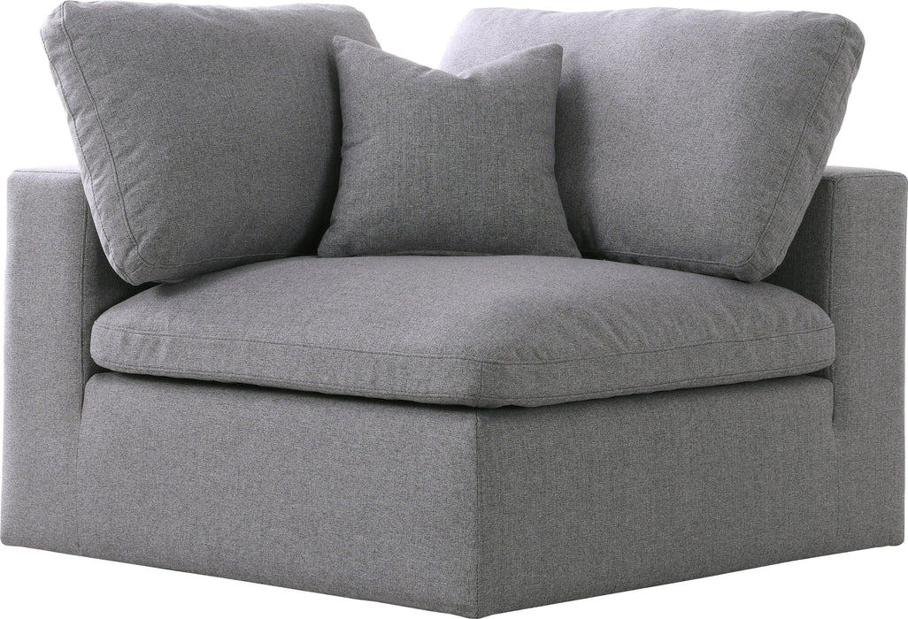 Serene Grey Linen Fabric Deluxe Cloud Corner Chair - Furniture Stars (Chicago, IL)