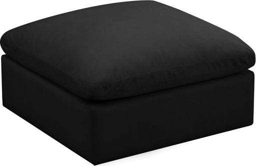 Plush Black Velvet Standard Cloud Modular Ottoman - Furniture Stars (Chicago, IL)