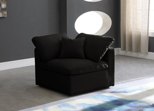 Plush Black Velvet Standard Cloud Modular Corner Chair - Furniture Stars (Chicago, IL)