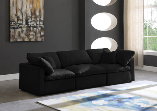 Plush Black Velvet Standard Cloud Modular Sofa - Furniture Stars (Chicago, IL)