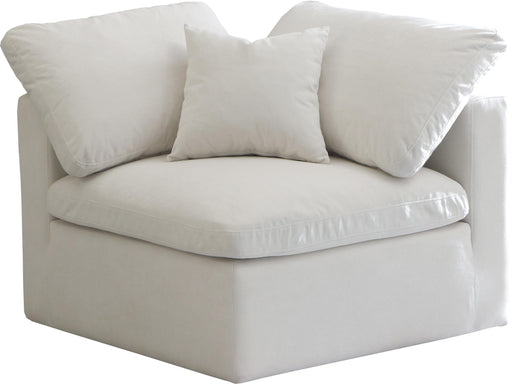Plush Cream Velvet Standard Cloud Modular Corner Chair - Furniture Stars (Chicago, IL)