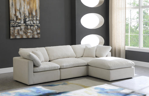 Plush Cream Velvet Standard Cloud Modular Sectional - Furniture Stars (Chicago, IL)