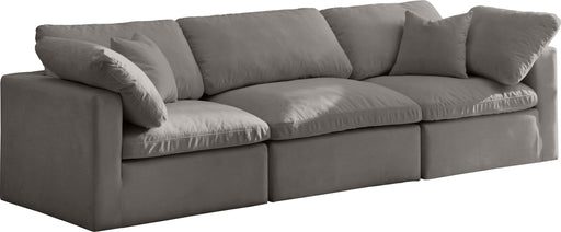 Plush Grey Velvet Standard Cloud Modular Sofa - Furniture Stars (Chicago, IL)