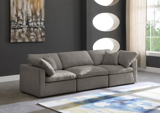 Plush Grey Velvet Standard Cloud Modular Sofa - Furniture Stars (Chicago, IL)