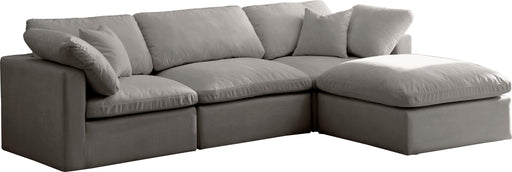 Plush Grey Velvet Standard Cloud Modular Sectional - Furniture Stars (Chicago, IL)